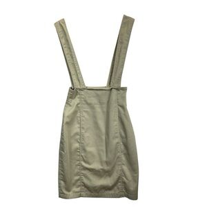 90s Preppy Academia Suspender Skirt Khaki Business Minimalist Chic Neutral